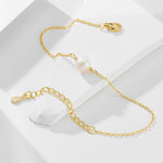 S925 Sterling Silver Simple Natural Pearl Bracelet