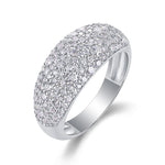 S925 Silver Ring Fully Paved with Moissanite
