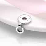 S925 Sterling Silver Donut Macaron Pendant