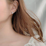 Stylish Women's Heart-Shaped Stud Earrings — Moissanite & 925 Silver
