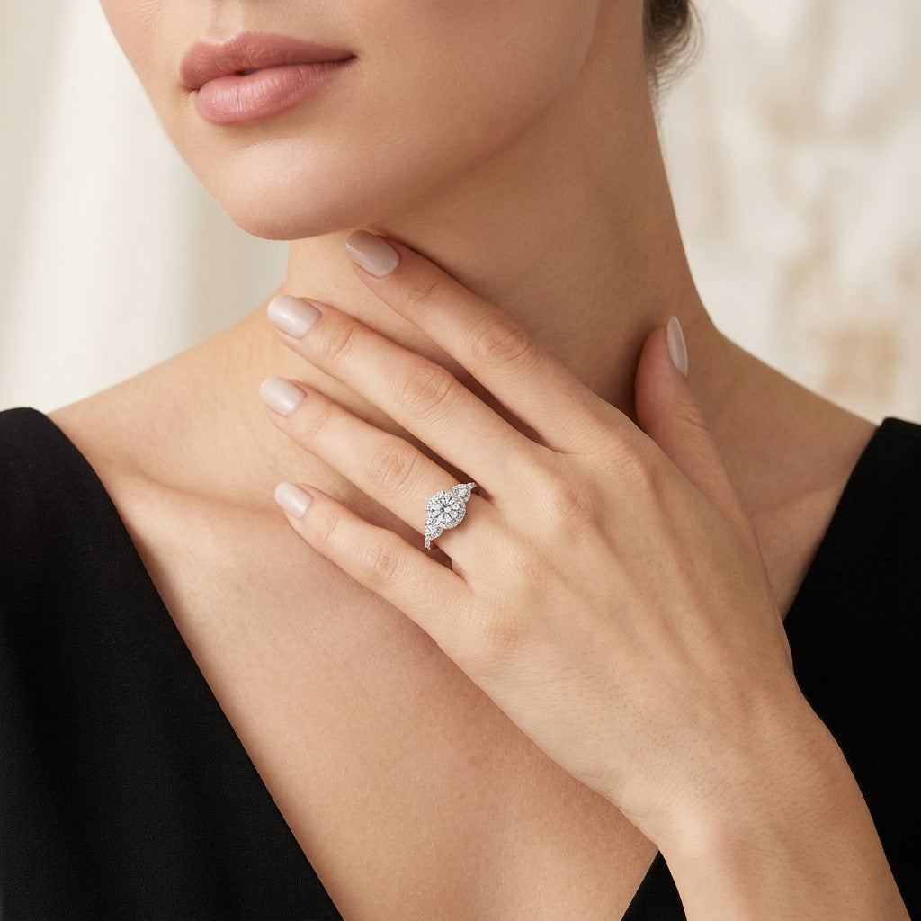 S925 Silver Moissanite Ring