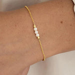 S925 Sterling Silver Beads Pearl Bracelet