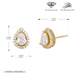 Double-layer zircon earrings and affordable luxury zircon necklace