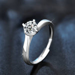 S925 Sterling Silver Moissanite Twist Ring