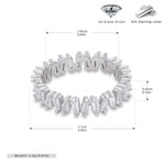 925 Sterling Silver Korean-Style V-Shaped Ring with Inlaid Zirconia
