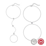 S925 Sterling Silver Moissanite Stackable Bracelet