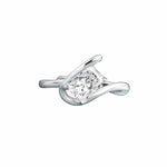 S925 Sterling Silver Linear Square Moissanite Ring