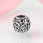 S925 Sterling Silver Hollow Out Four-Leaf Clover Beaded DIY Bracelet Accessories Fashion Jewelry