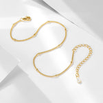 S925 Sterling Silver Vintage 14K Gold Classic Small Beads Anklet