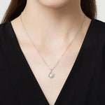 S925 Sterling Silver Moissanite Mobius Pendant Necklace