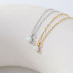 S925 Sterling Silver Opal Necklace