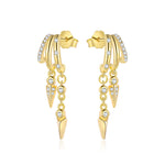 S925 Sterling Silver Zircon Stud Earrings (Ear tips not included)