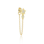 S925 sterling silver stud earrings with cubic zirconia(Single unit)