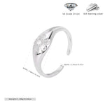 Versatile S925 sterling silver ring with sparkling diamonds and a small floral design