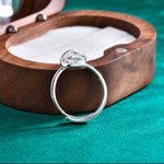 S925 Sterling Silver Linear Square Moissanite Ring