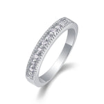 S925 Sterling Silver Moissanite Stackable Ring