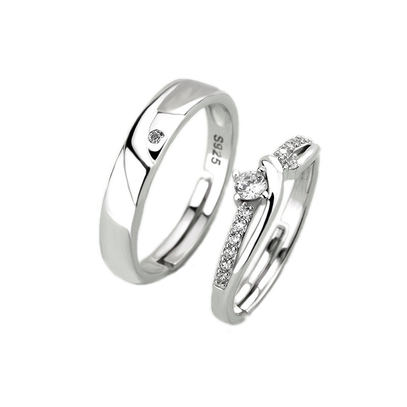 Mobius 925 Sterling Silver Couple Rings