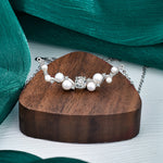 S925 Sterling Silver Natural Freshwater Pearl  Moissanite Pendant Necklace
