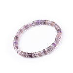 Natural High-Clarity Super Seven Amethyst Tablet-Style Bracelet