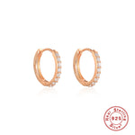 925 Sterling Silver & Zircon Hoop Earrings (men and women)