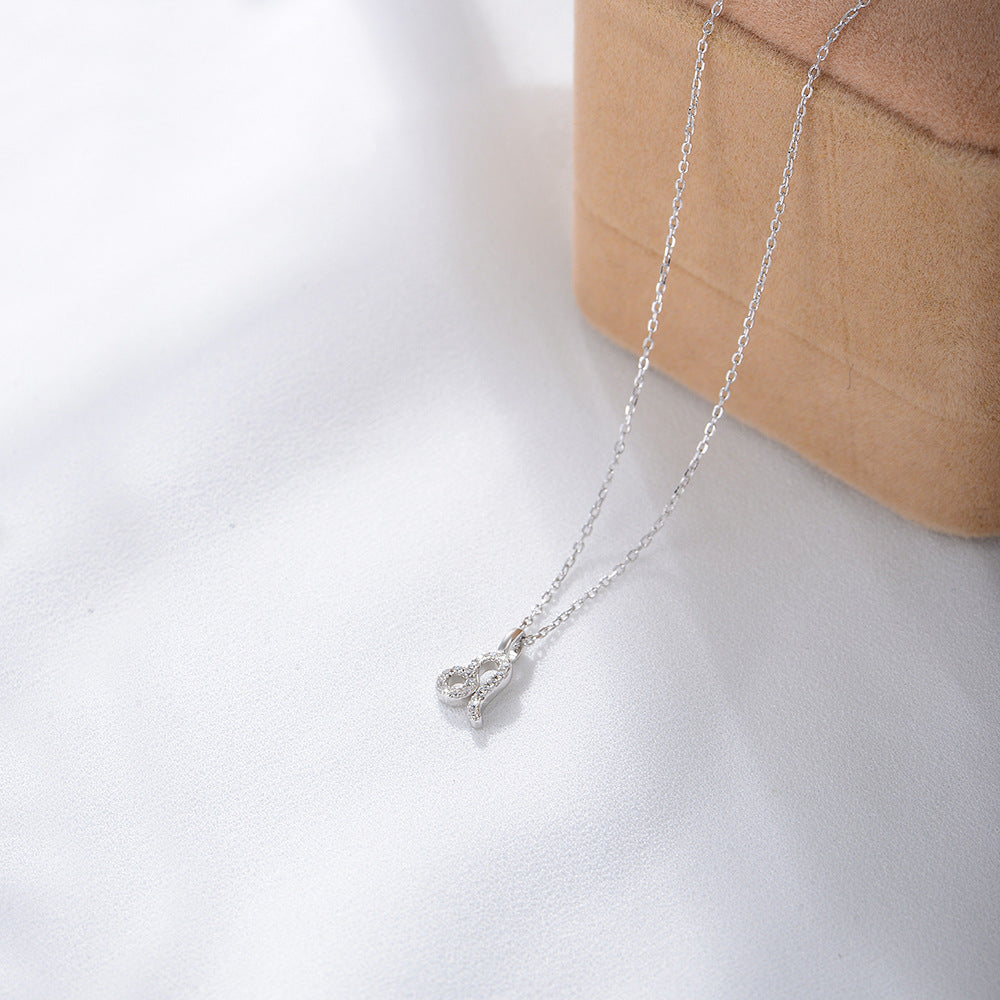 S925 Silver Zircon Inlaid Twelve Constellation Pendant Necklace