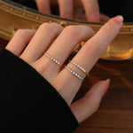 S925 Sterling Silver Seven Stone Moissanite Stackable Ring