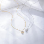 S925 Sterling Silver Drop-Shaped Zircon Necklace