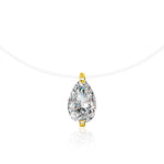 S925 Sterling Silver Mermaid Tears Moissanite Water Drop Pendant Necklace