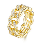 S925 Silver Gold-Tone Moissanite Ring