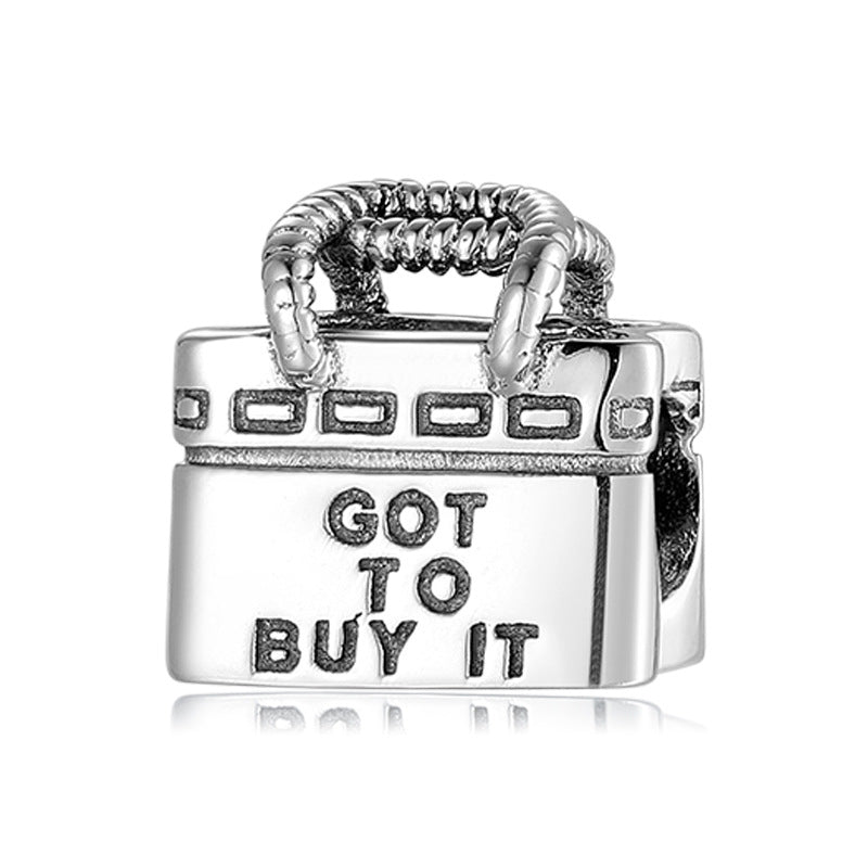S925 Sterling Silver Handbag Bead Pendant