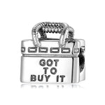 S925 Sterling Silver Handbag Bead Pendant