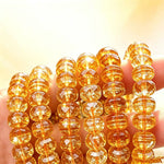 Natural faceted citrine abacus-bead bracelet
