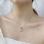 S925 Sterling Silver Moissanite Tiger Pendant Necklace