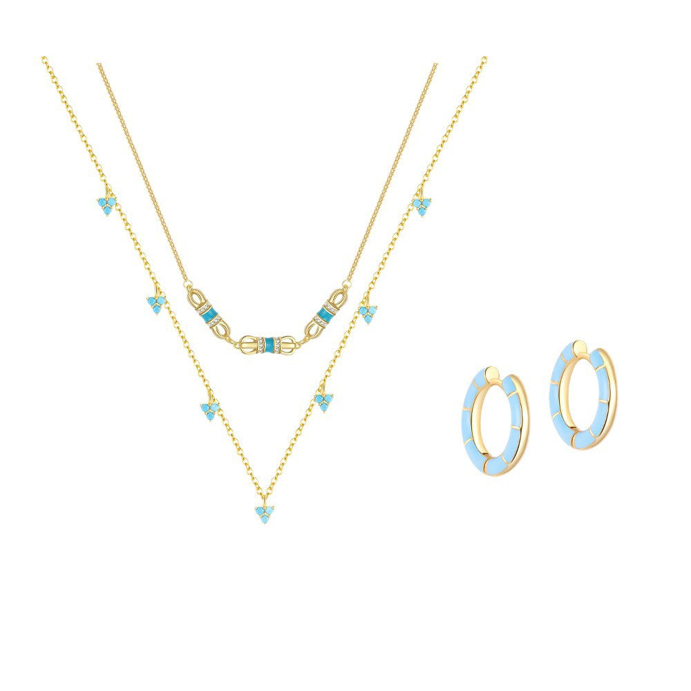 S925 Sterling Silver Turquoise Necklace