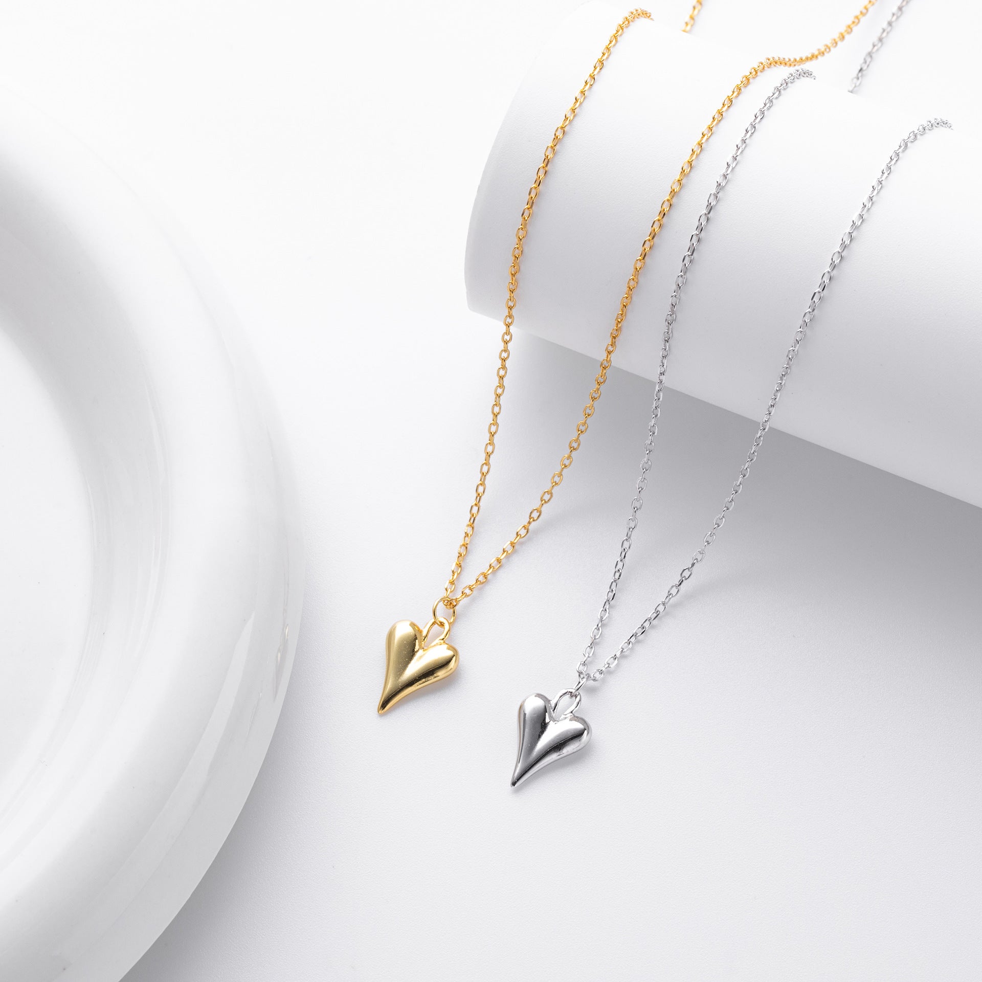 S925 Sterling Silver Heart Necklace