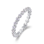 S925 Silver Moissanite Solid-Band Ring