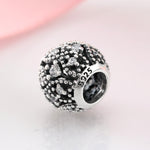 S925 Sterling Silver Spherical Hollow Flower Zircon Pendant