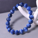 Natural Kyanite Round Bead Bracelet