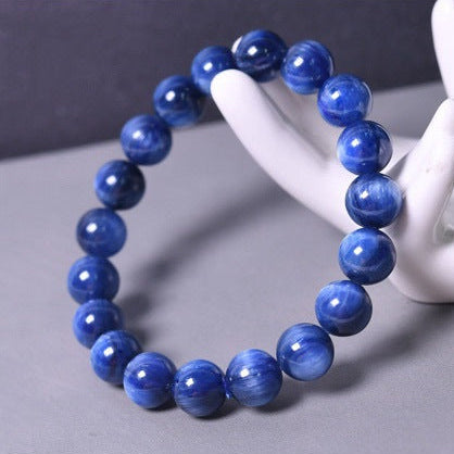 Natural Kyanite Round Bead Bracelet