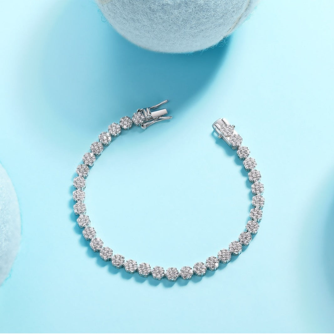 S925 Sterling Silver Moissanite Tennis Bracelet