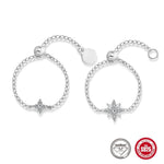 S925 Sterling Silver Moissanite Adjustable Chain Ring