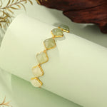 S925 Sterling Silver Women Bracelet | Gradient Hetian Jade Four‑Leaf Clover