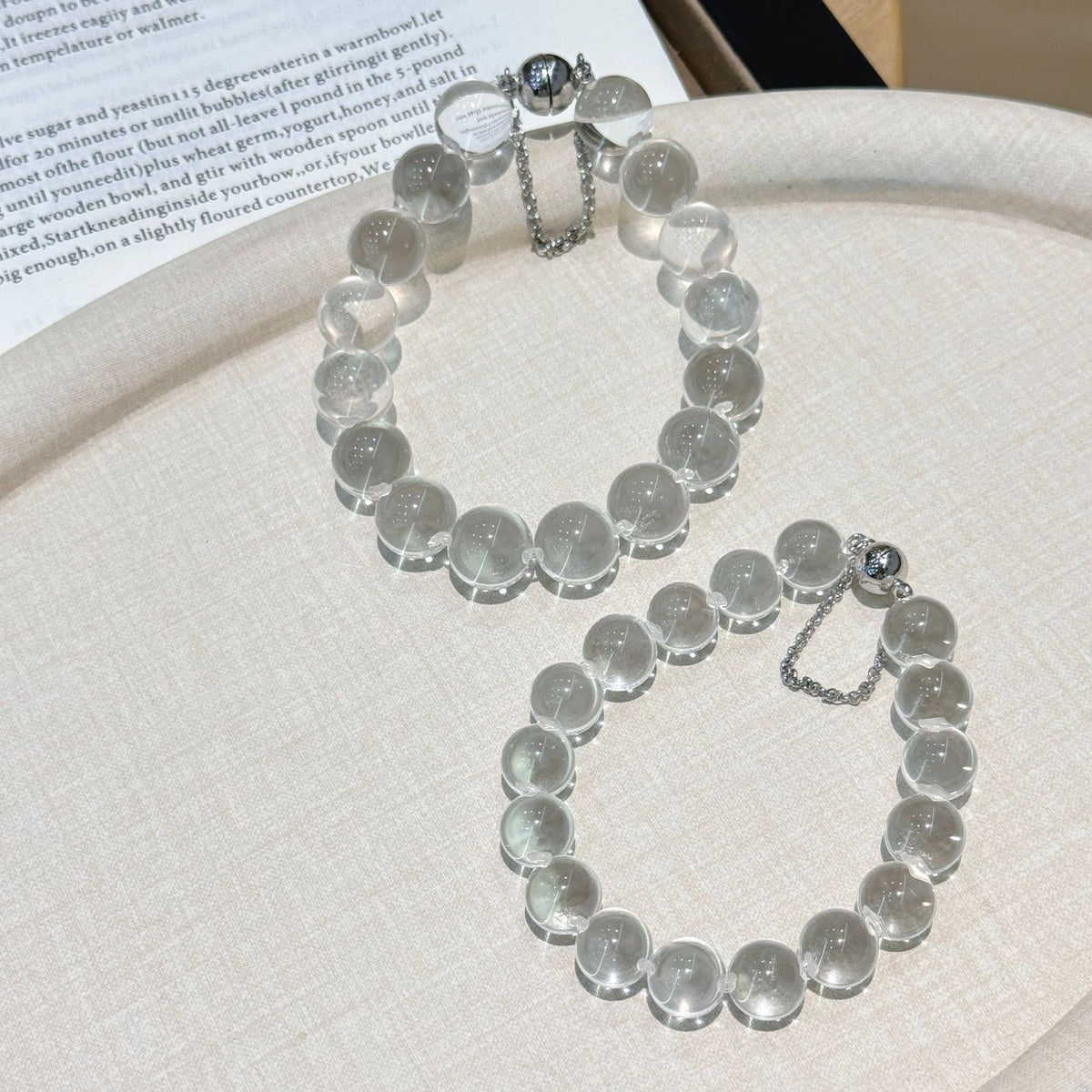 Ice-Clear Natural White Crystal Bracelet