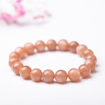 Natural Sunstone and Orange-Yellow Moonstone Bracelet