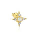 S925 sterling silver stud earrings with cubic zirconia