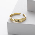 Möbius strip S925 sterling silver ring, fashionable and unique minimalist twisted pattern ring