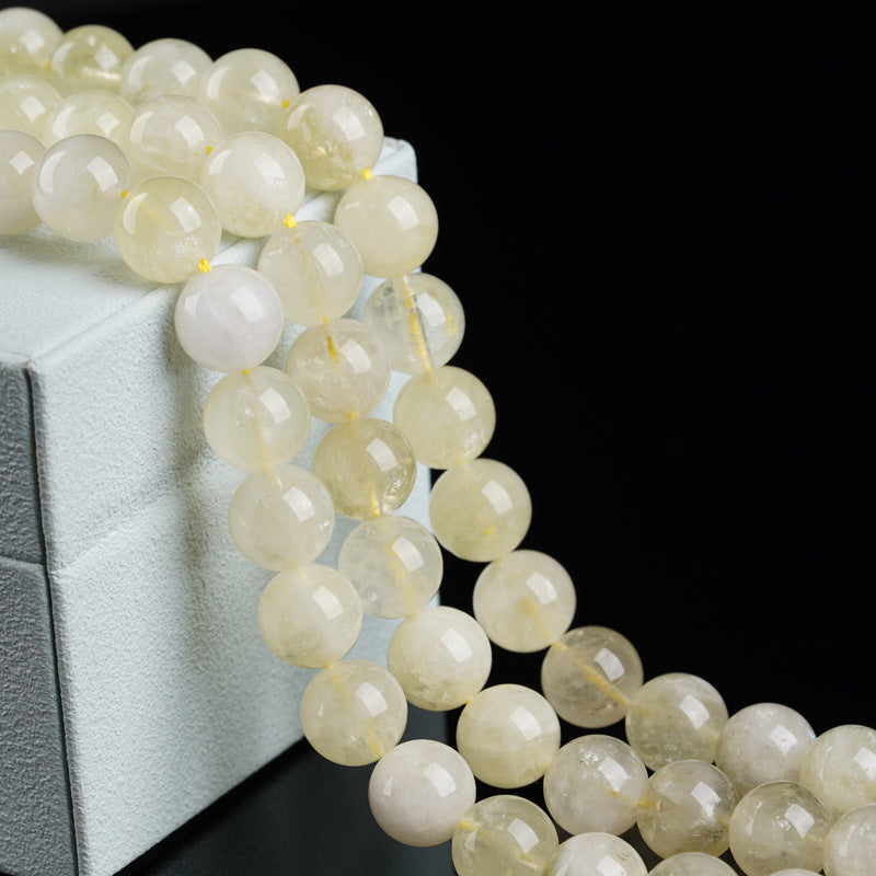 Lemon Citrine Round Beads – Wholesale DIY Accessories for Bracelets and Necklaces