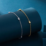 S925 Sterling Silver Tiny Bead Bracelet