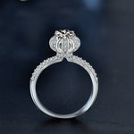 S925 Sterling Silver “Crowned for Love” Moissanite Ring