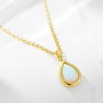 S925 Sterling Silver Geometric Pear-Shaped Necklace